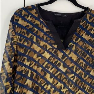Cheetah striped blouse